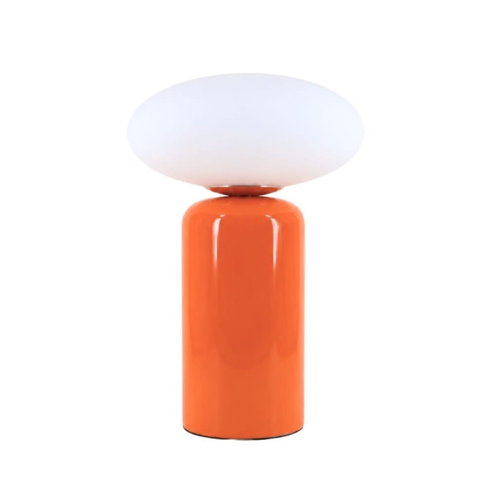 Lampe à poser design en céramique orange 43cm Lampe à poser design en céramique orange 43cm
