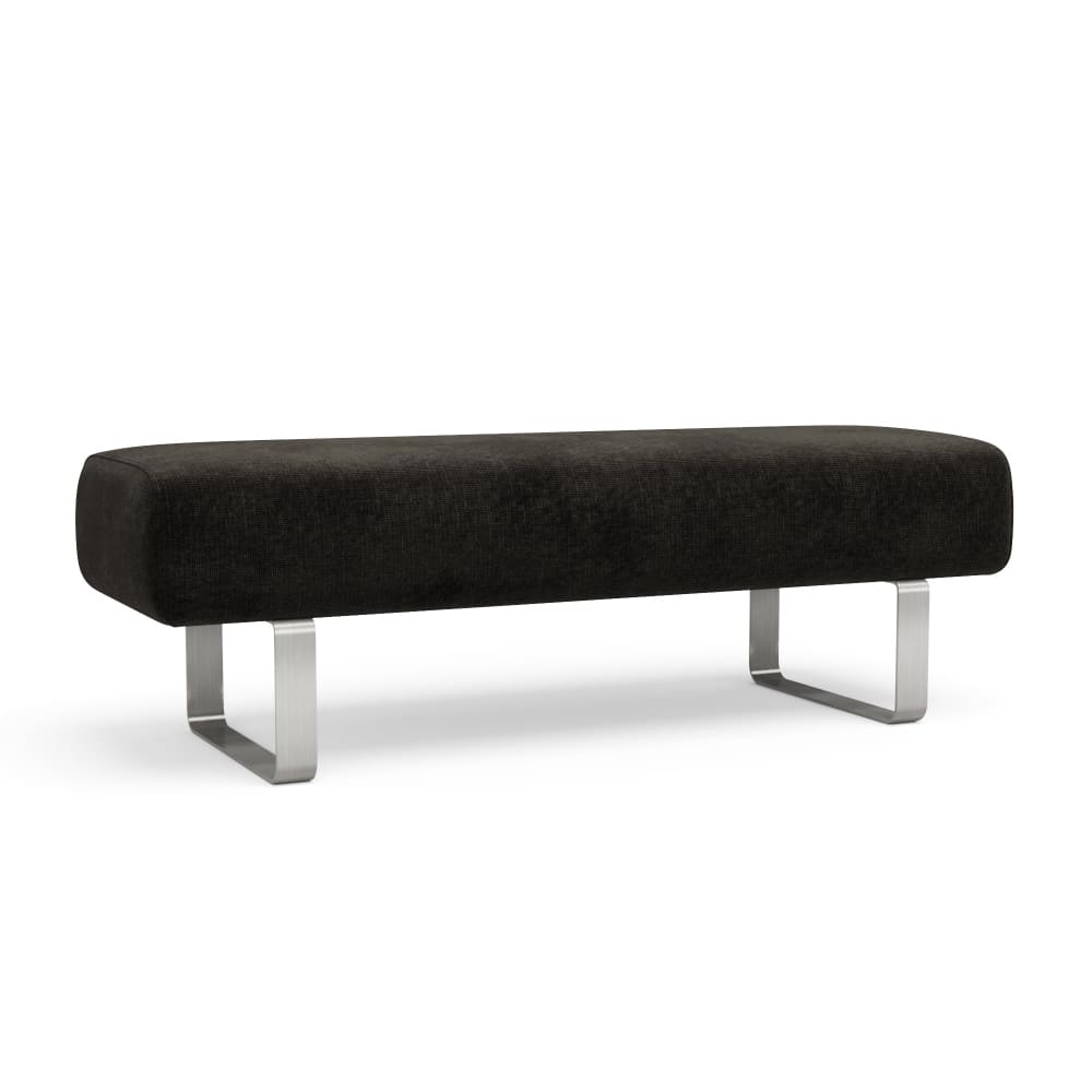 Banc en velours chenillé noir Banc en velours chenillé noir