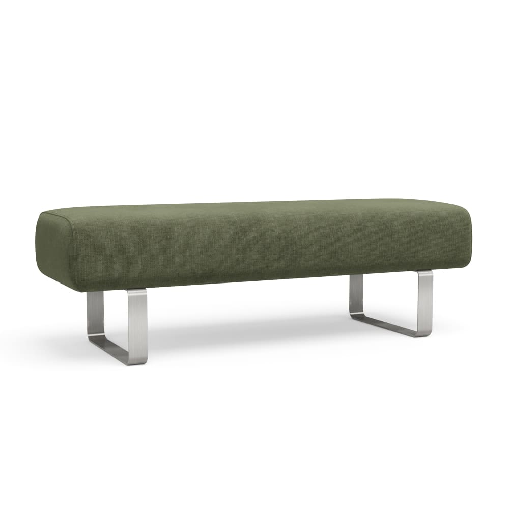 Banc en velours chenillé kaki Banc en velours chenillé kaki