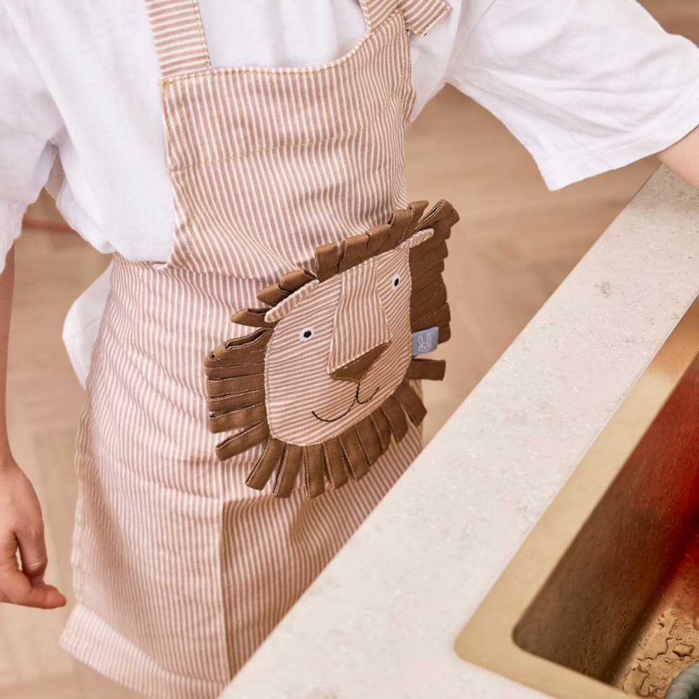 Tablier en coton coloris marron Tablier en coton coloris marron