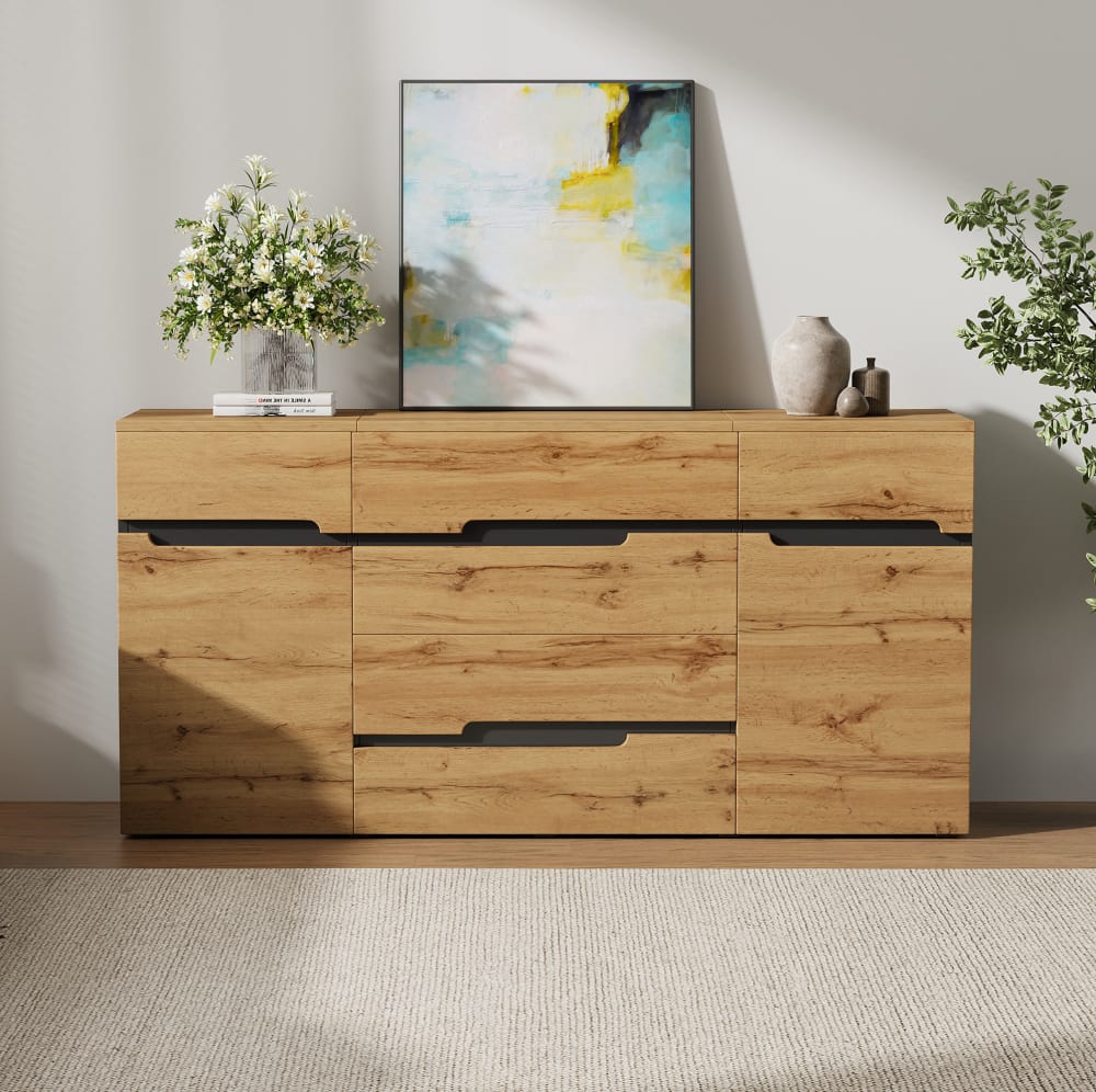 Sideboard mit 2 Türen und 4 Schubladen 160x40x80 cm
