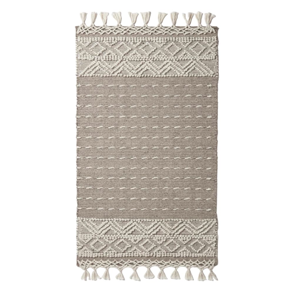 Tapis kilim en laine taupe 160x230 cm Tapis kilim en laine taupe 160x230 cm