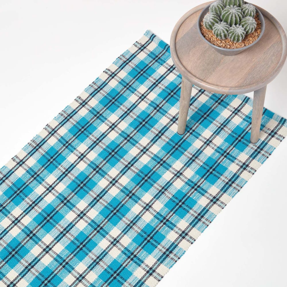 Läufer Baumwolle Blau 66x200 cm - Maisons Du Monde