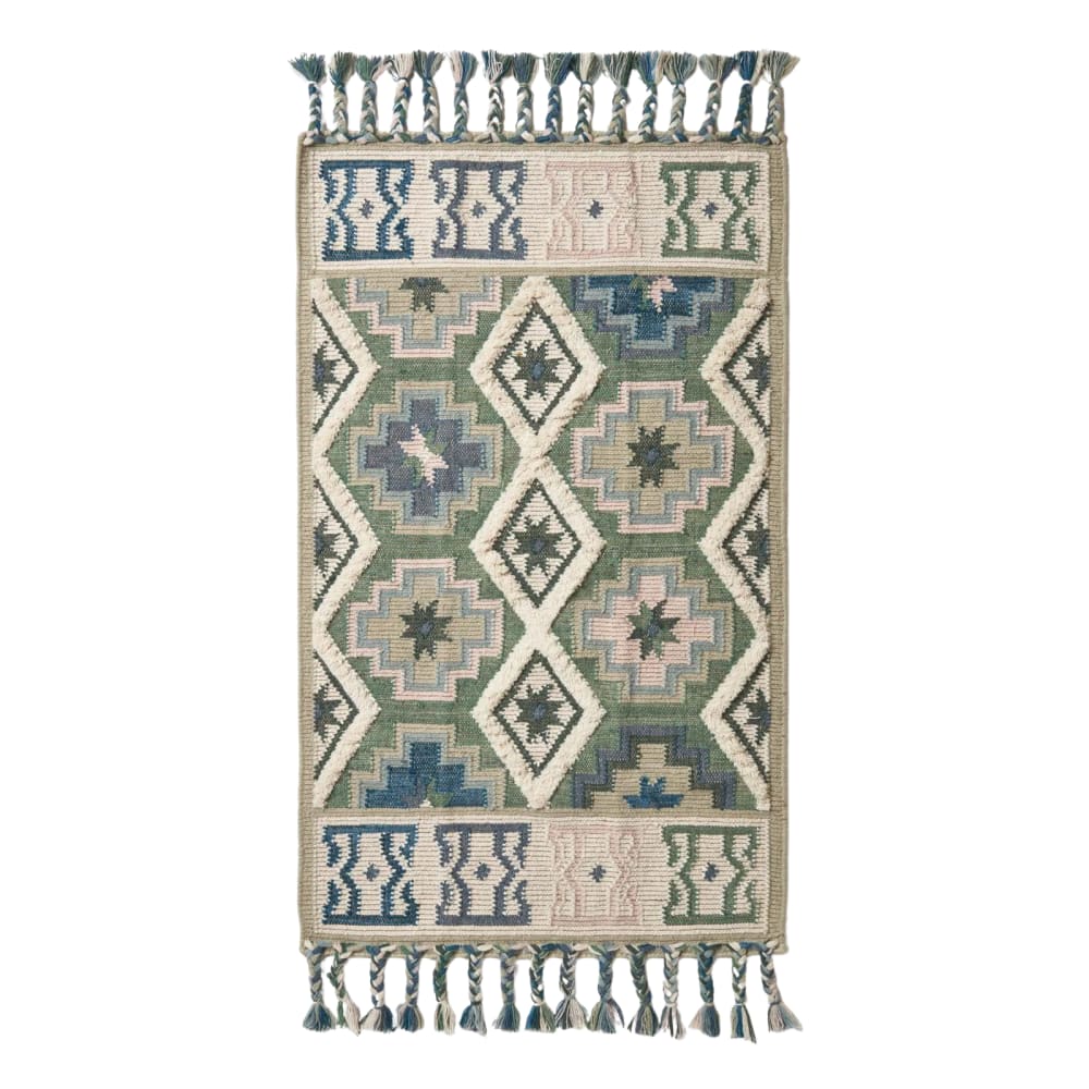 Tapis kilim en laine bleu 120x170 cm Tapis kilim en laine bleu 120x170 cm