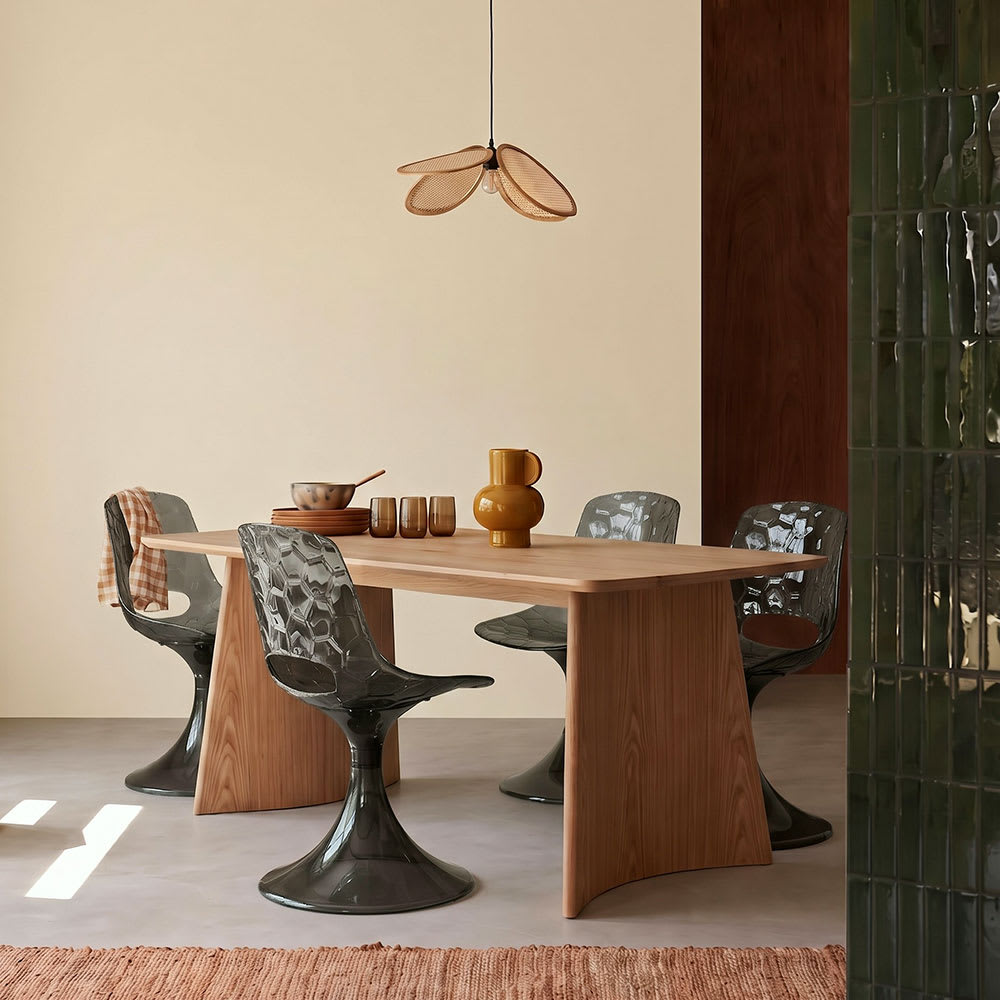 2er-Set Stühle aus rauchgrünem Polycarbonat - Maisons Du Monde