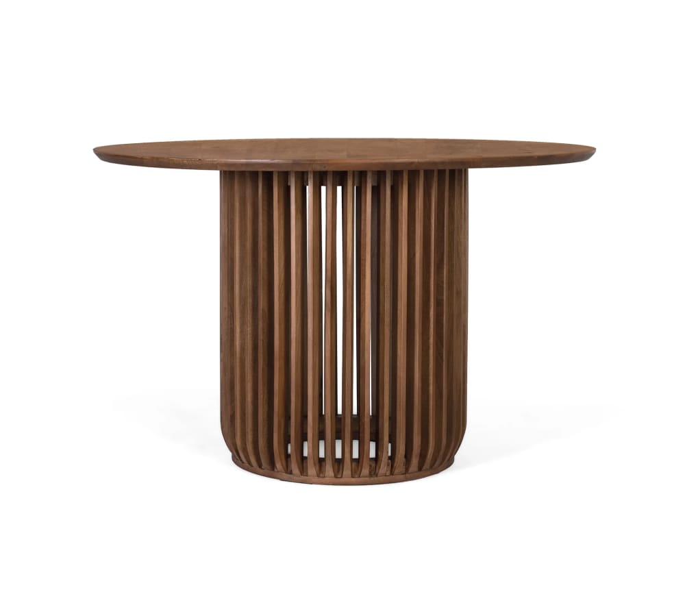 Table de salle à manger en bois de manguier 120 cm style contemporain Table de salle à manger en bois de manguier 120 cm style contemporain