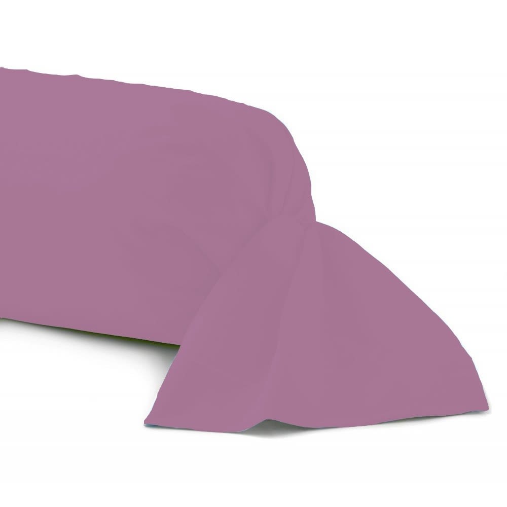 Taie de traversin en coton 57 fils parme 43x185 cm Taie de traversin en coton 57 fils parme 43x185 cm
