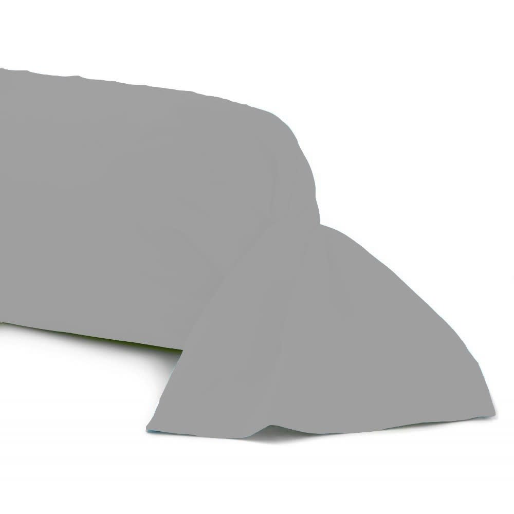 Taie de traversin en coton 57 fils gris souris 43x185 cm Taie de traversin en coton 57 fils gris souris 43x185 cm