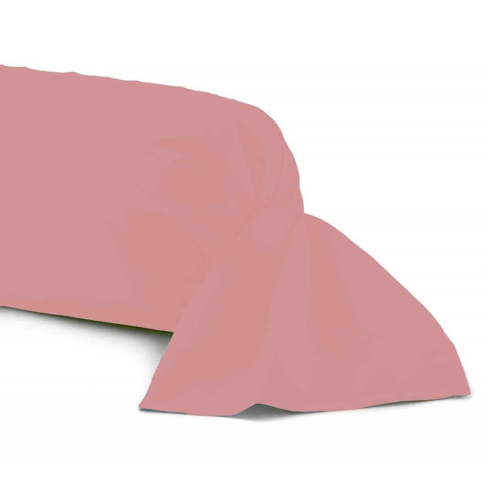 Taie de traversin en coton 57 fils rose clair 43x185 cm Taie de traversin en coton 57 fils rose clair 43x185 cm