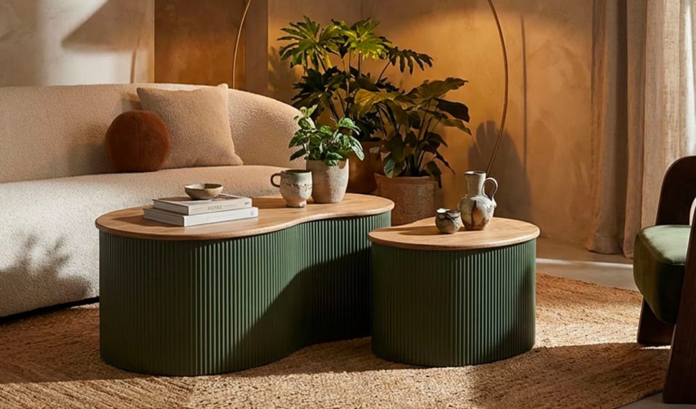 Set von 2 Couchtischen aus Holz - Maisons Du Monde