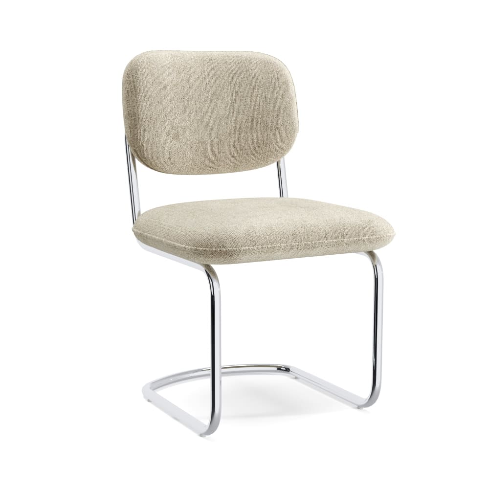 Lot de 2 chaises en velours texturé taupe Lot de 2 chaises en velours texturé taupe