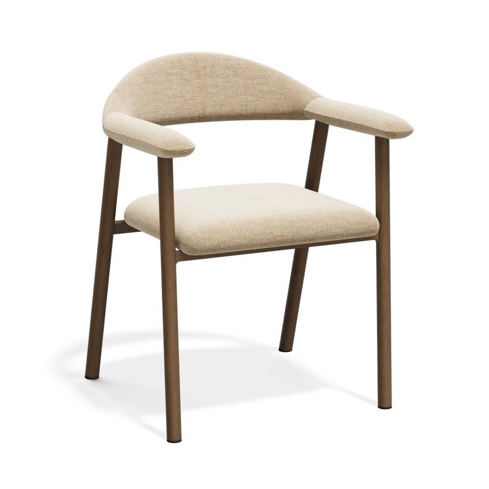 Lot de 2 chaises en velours chenillé beige Lot de 2 chaises en velours chenillé beige