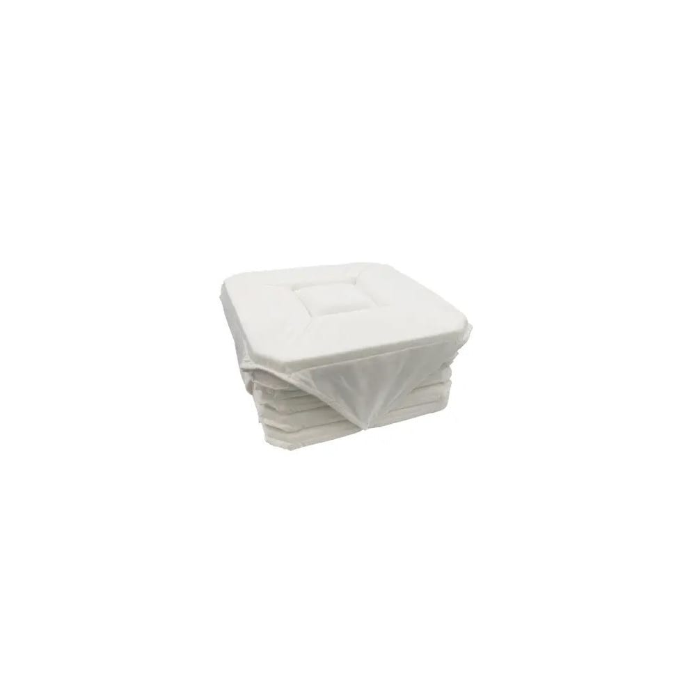 Lot de 6 galettes de chaise épaisses beiges 38x38 cm Lot de 6 galettes de chaise épaisses beiges 38x38 cm