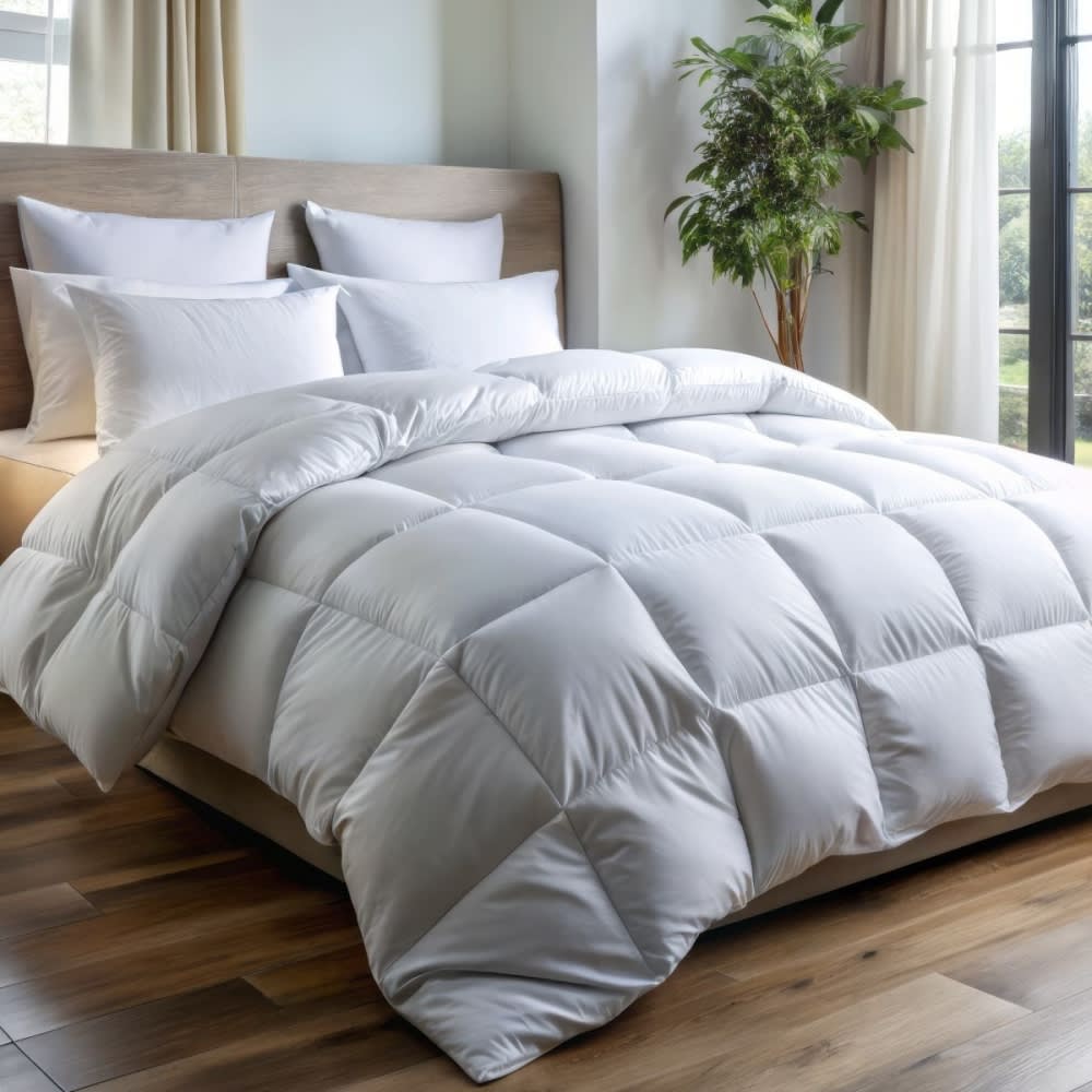 Couette duvet tempérée 220g toutes saisons en duvet 140x200 cm Couette duvet tempérée 220g toutes saisons en duvet 140x200 cm