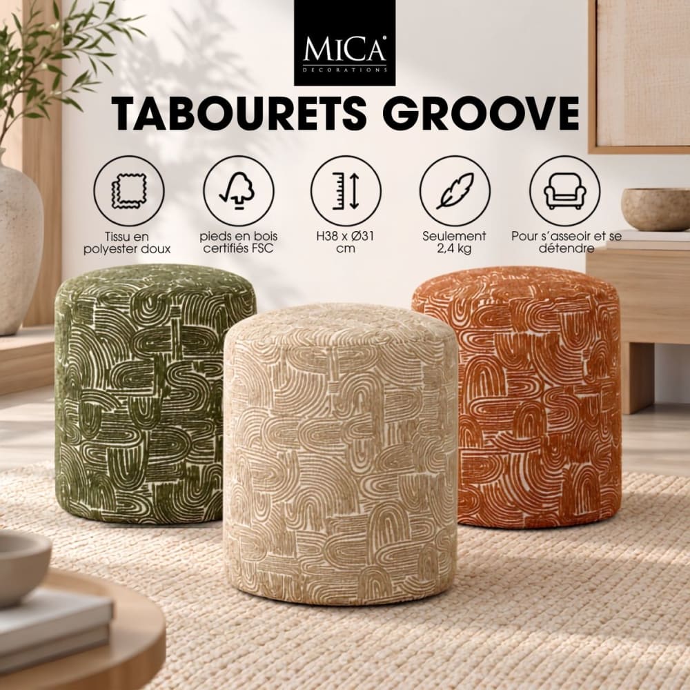 Tabouret h38xl31xl31cm Tabouret h38xl31xl31cm