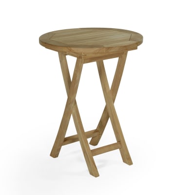 Table de jardin pliante en teck massif D60cm