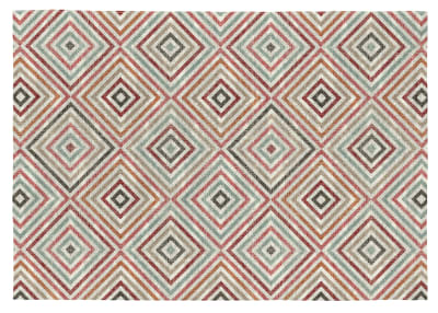 Tapis décoratif en coton en impression digital multicolore 120x170