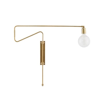 Applique en laiton avec grand bras pivotant