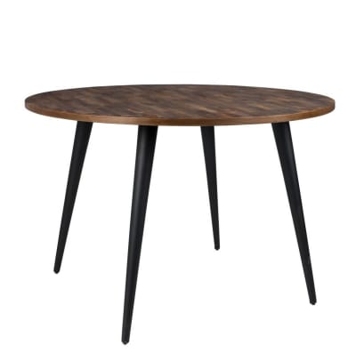 Table repas en bois recyclé et acier noir