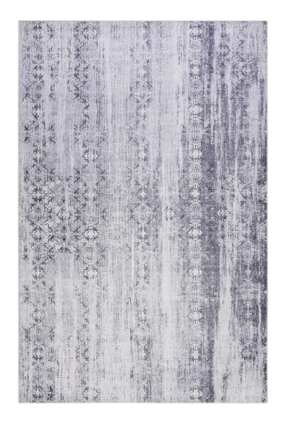 Tapis plat motif vintage gris pour une déco bohème 190x130