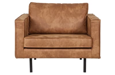 Fauteuil design en cuir recyclé