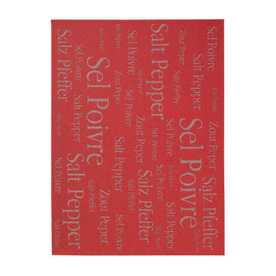 Torchon metis  en coton rouge 50 x 70 cm