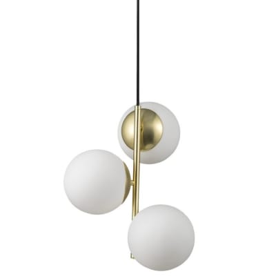 Suspension métal/verre or H36.5cm