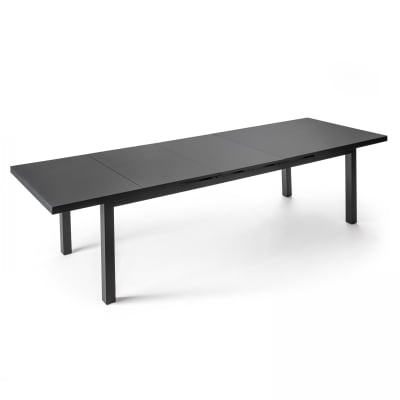 Table de jardin extensible en aluminium gris 10 places