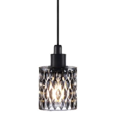 Suspension verre gris D10,8cm