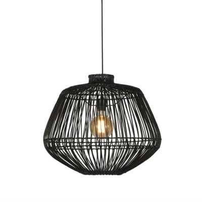 Suspension rotin noir D60cm