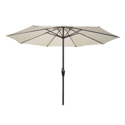 Parasol ecru droit rond 2,7 x 2,7 m