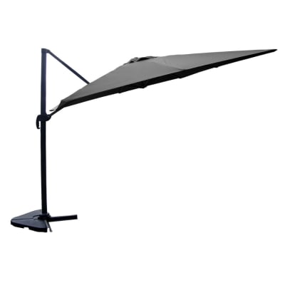 Parasol gris déporté rectangle 3 x 4 m