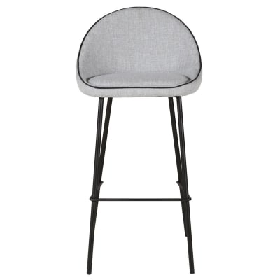 Chaise de bar tissu gris clair