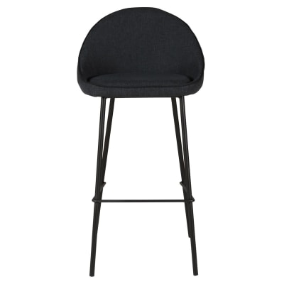 Chaise de bar tissu gris foncé