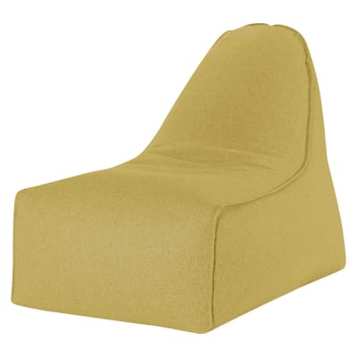 Fauteuil d'intérieur aspect feutre moutarde