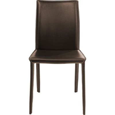 Chaise en cuir marron