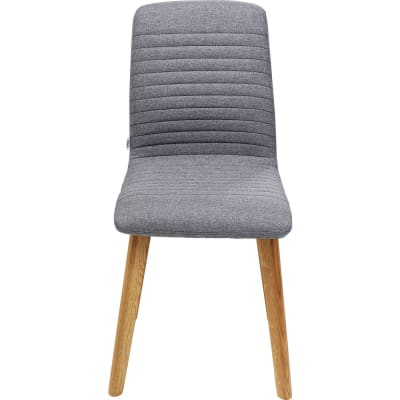 Chaise scandinave grise et chêne