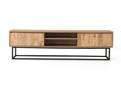 ZORIA - Meuble TV 180 cm deux niches