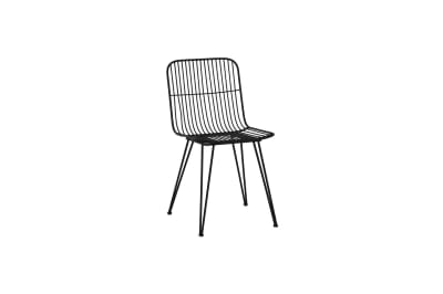Chaise en métal noir