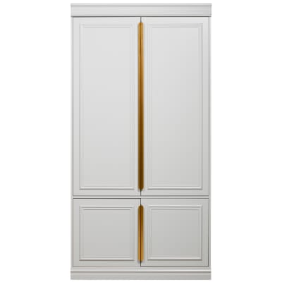 Armoire 2 portes en pin gris
