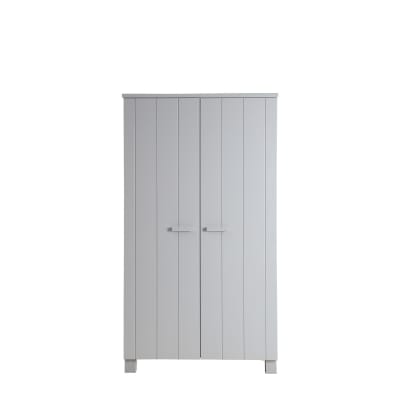 Armoire 2 portes en bois gris