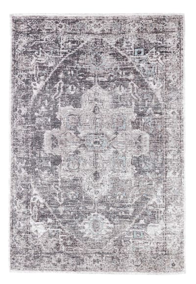 Tapis d'orient vintage tissé plat gris 155x235 cm