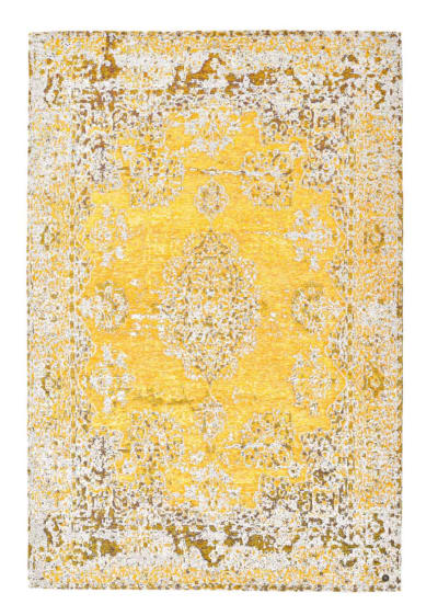 Tapis d'orient vintage tissé plat or 075x140 cm