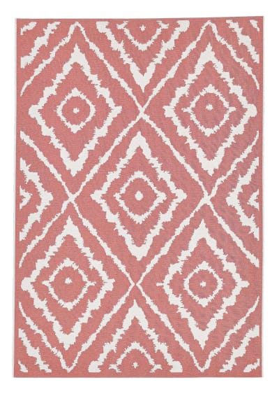 Tapis moderne outdoor d'extérieur tissé plat rose 160x230