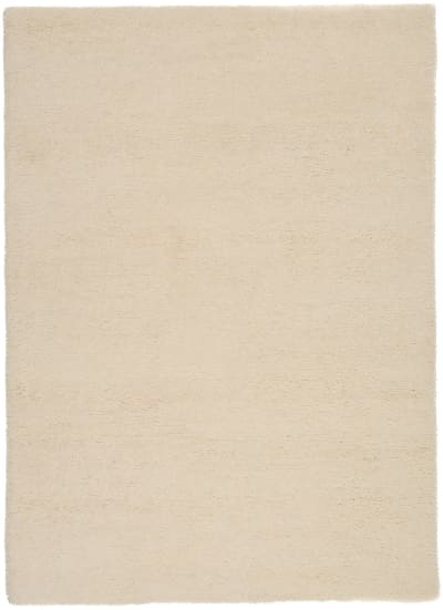 Tapis berbère marocain noué main en laine - Blanc 70x140 cm