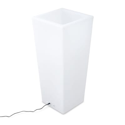 Pot de fleurs décoratif lumineux led 75cm 16 couleurs rechargeable