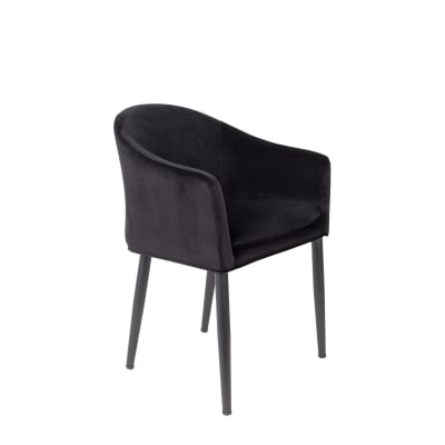 Chaise en velours noir