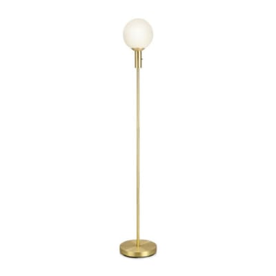 Lampadaire métal/verre opalin H145,5cm