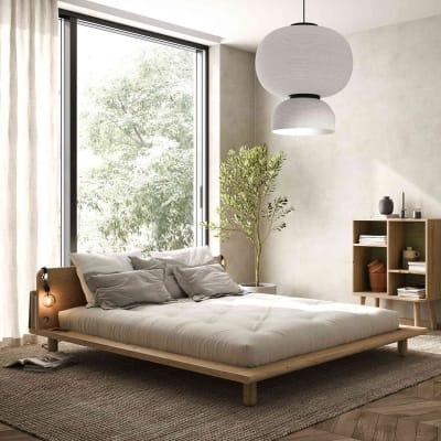 Lit en pin massif  peek bed avec tête de lit 180x200