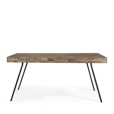 Table à manger en teck recyclé 200x90cm bois
